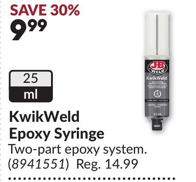 KwikWeld Epoxy Syringe