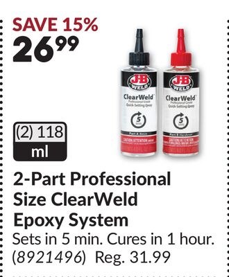 2-Part Professional Size ClearWeld Epoxy System