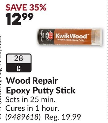 Wood Repair Epoxy Putty Stick