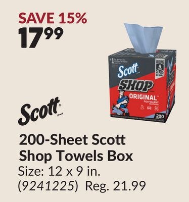 200-Sheet Scott Shop Towels Box