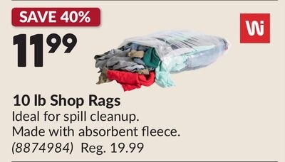 10 lb Shop Rags