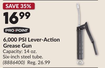 6,000 PSI Lever-Action Grease Gun