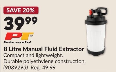 8 Litre Manual Fluid Extractor