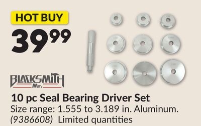 10 pc Seal Bearing Driver Set
