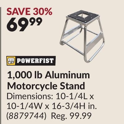 1,000 lb Aluminum Motorcycle Stand