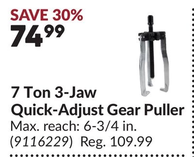 7 Ton 3-Jaw Quick-Adjust Gear Puller