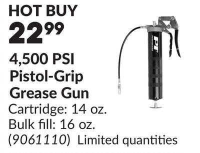 4,500 PSI Pistol-Grip Grease Gun