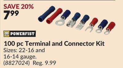 100 pc Terminal and Connector Kit