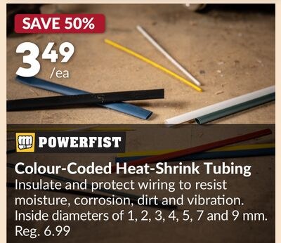 POWERFIST Colour-Coded Heat-Shrink Tubing