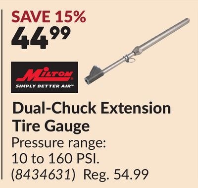 Dual-Chuck Extension Tire Gauge