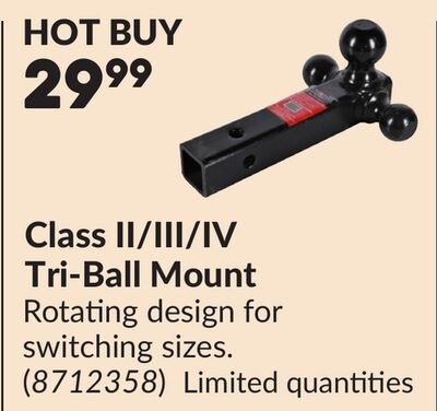 Class II/III/IV Tri-Ball Mount