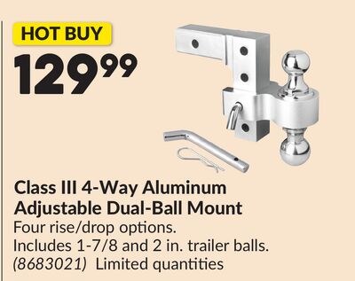Class III 4-Way Aluminum Adjustable Dual-Ball M…
