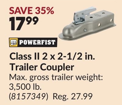 Class II 2 x 2-1/2 in. Trailer Coupler