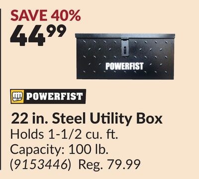 22 in. Steel Utility Box