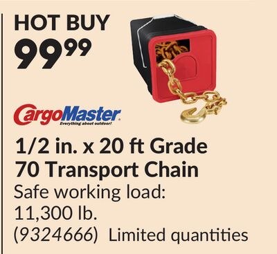 1/2 in. x 20 ft Grade 70 Transport Chain