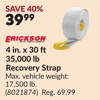 4 in. x 30 35,000 lb Recovery Strap