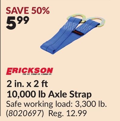 2 in. x 2 10,000 lb Axle Strap