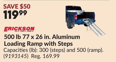 ERICKSON 500 lb 77 x 26 in. Aluminum Loading Ra…