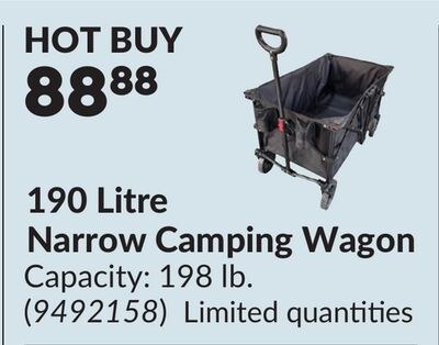 190 Litre Narrow Camping Wagon