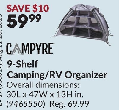 9-Shelf Camping/RV Organizer