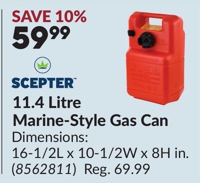 11.4 Litre Marine-Style Gas Can
