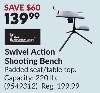 Swivel Action Shooting Bench