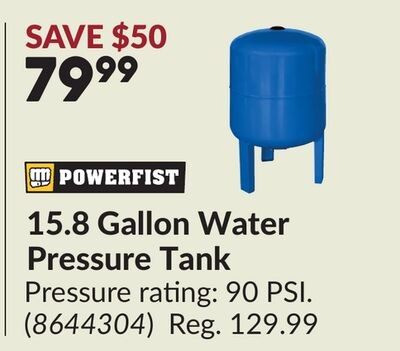 15.8 Gallon Water Pressure Tank