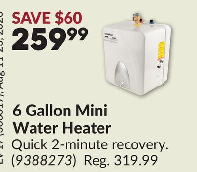 6 Gallon Mini Water Heater