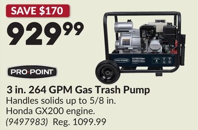 3 in. 264 GPM Gas Trash Pump