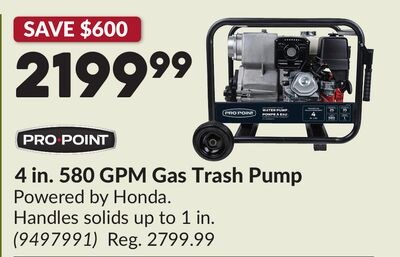 4 in. 580 GPM Gas Trash Pump