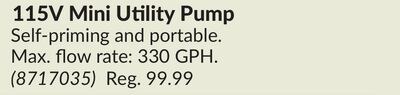 115V Mini Utility Pump
