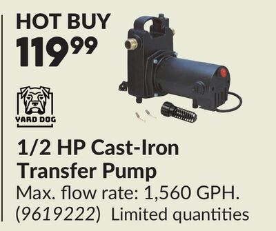 1/2 HP Cast-Iron Transfer Pump