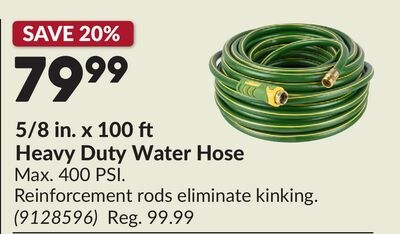 5/8 in. x 100 ft Heavy Duty Water Hose