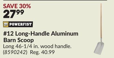 #12 Long-Handle Aluminum Barn Scoop