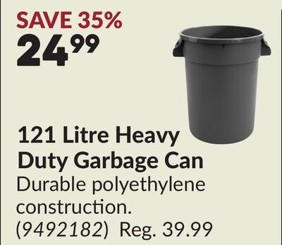 121 Litre Heavy Duty Garbage Can
