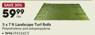 5 x 7 ft Landscape Turf Rolls, W46