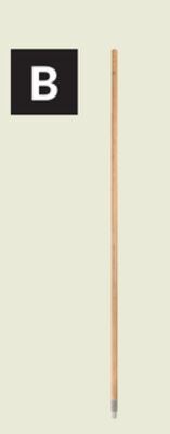 Broom/Mop Handles, Threaded-Tip Hardwood
