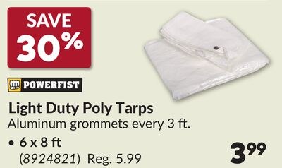 Light Duty Poly Tarps