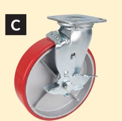 8 in. Polyurethane/Steel Casters