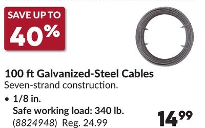 100 ft Galvanized-Steel Cables