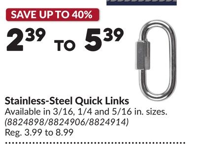 Stainless-Steel Quick Links