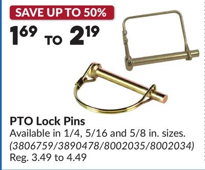 PTO Lock Pins
