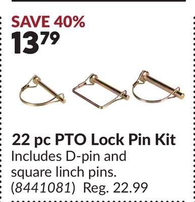 22 pc PTO Lock Pin Kit