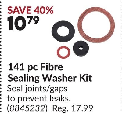 141 pc Fibre Sealing Washer Kit