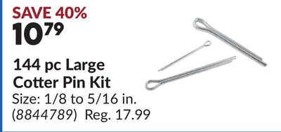 144 pc Large Cotter Pin Kit