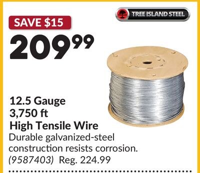 12.5 Gauge 3,750 High Tensile Wire