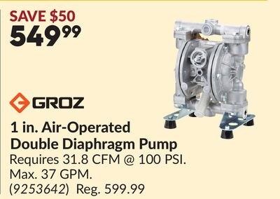 1 in. Air-Operated Double Diaphragm Pump
