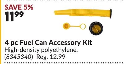 4 pc Fuel Can Accessory Kit
