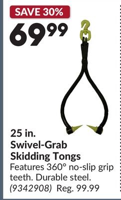 25 in. Swivel-Grab Skidding Tongs