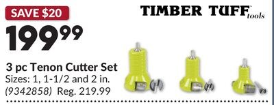 3 pc Tenon Cutter Set
